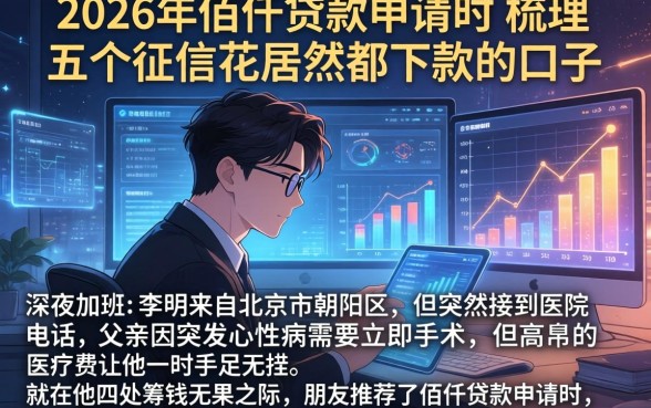 2026年佰仟贷款申请时，梳理五个征信花居然都下款的口子