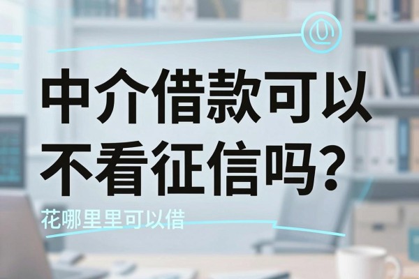 中介借款可以不看征信吗？征信花哪里可以借到钱