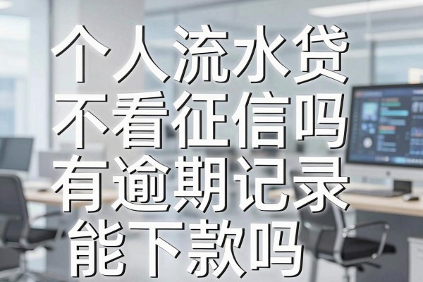 个人流水贷不看征信吗，有逾期记录能下款吗
