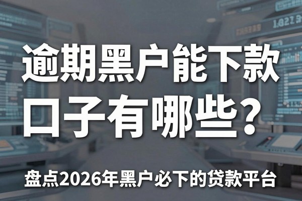 逾期黑户能下款口子有哪些？盘点2026年黑户必下的贷款平台