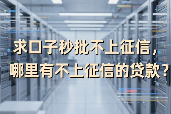 求口子秒批不上征信，哪里有不上征信的贷款？