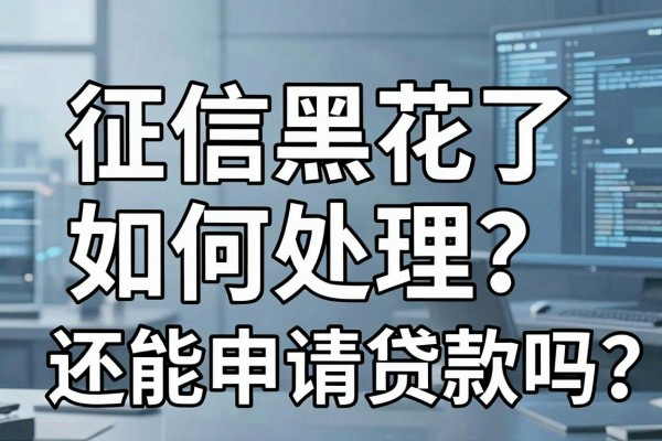 征信黑花了如何处理？还能申请贷款吗？